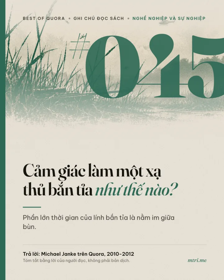 Thẻ #045: Cảm giác làm một xạ thủ bắn tỉa như thế nào?